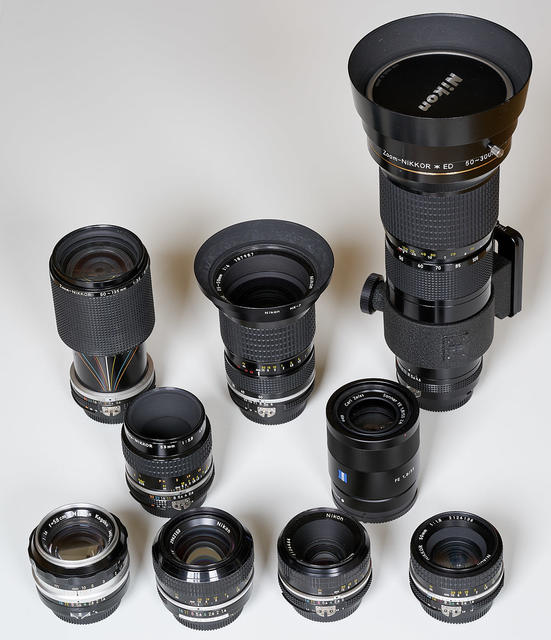 The tested lenses